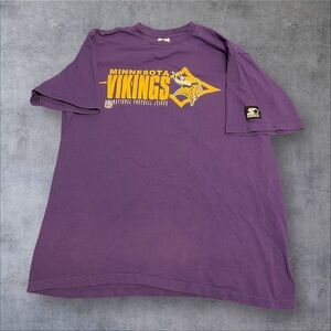 Vintage Starter Minnesota Vikings T-Shirt Team Issued Large Single Stitch‎